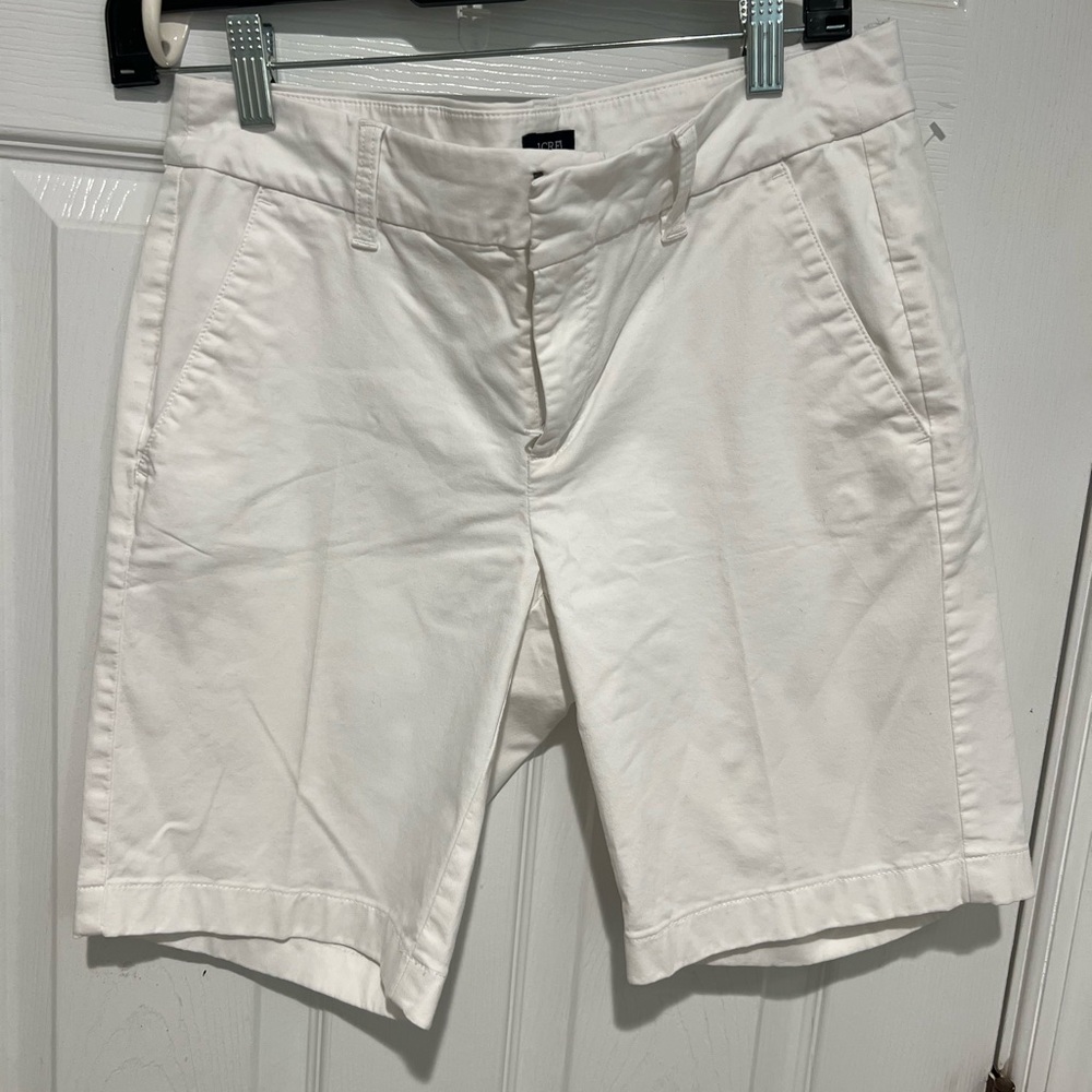 J Crew White Casual Bermuda Shorts